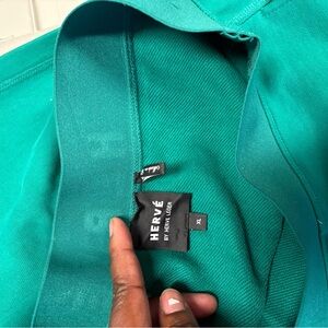 Hervé Léger Teal Dress